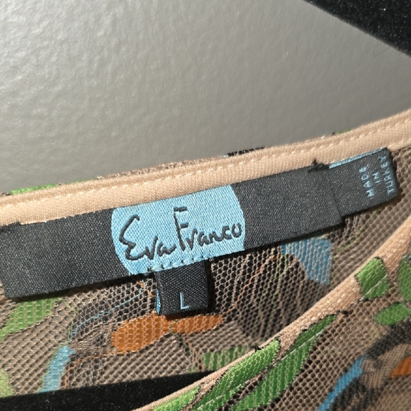 Multicolor Sheer Blouse with Birds & Leaves Print - Picture 3 of 5